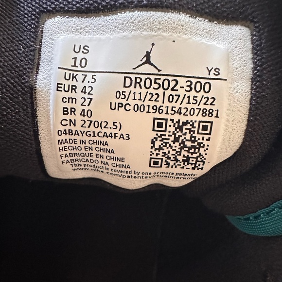 Nike Jordan 1 SE Low Split black spurce Women’s size 10 - Picture 8 of 9